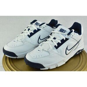 Nike Air Commander Men Shoes Size 8.5 Midnight Navy/White Leather Upper Sneakers